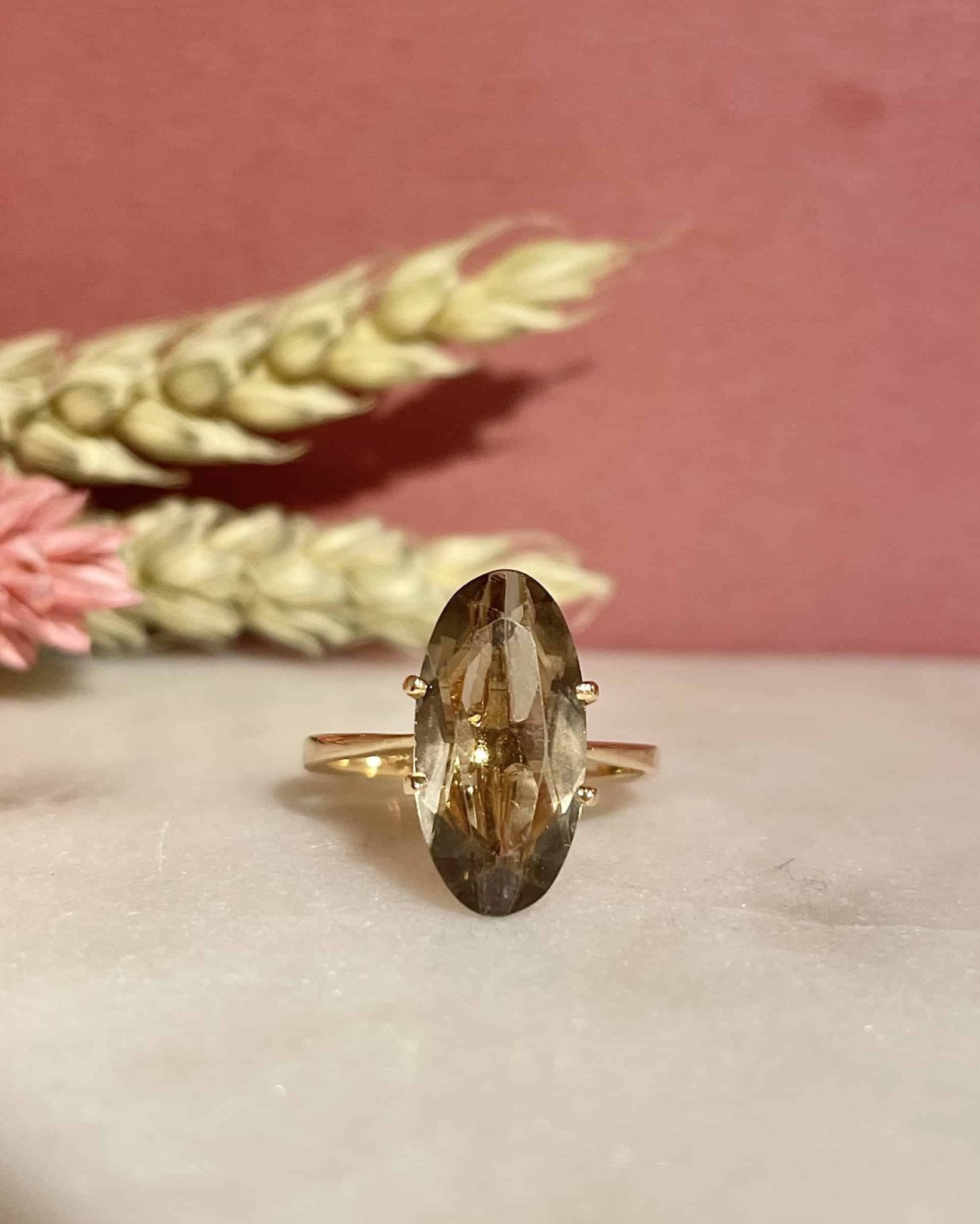 Bague Cocktail Quartz fumé 3.15 Carats &quot;Bielle&quot; - Elliade Paris