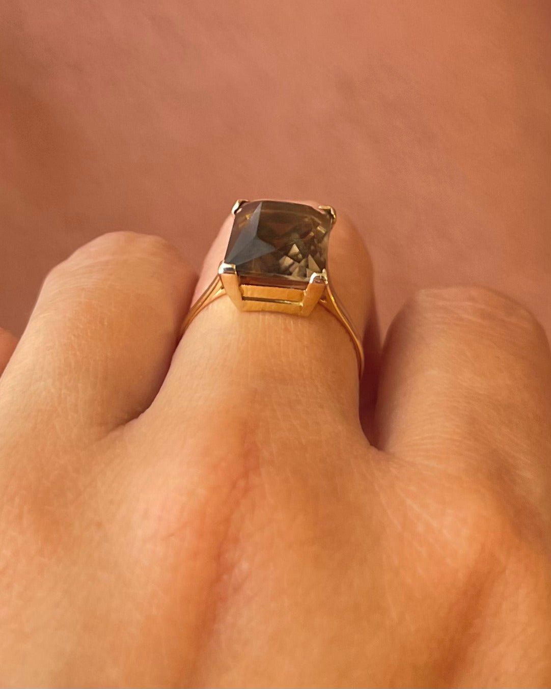 Bague Cocktail Quartz Fumé 4.92 carats "Elodie" - Elliade Paris