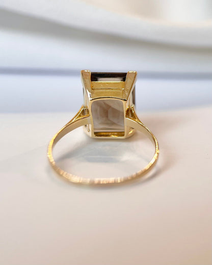 Bague Cocktail Quartz Fumé 4.92 carats "Elodie" - Elliade Paris