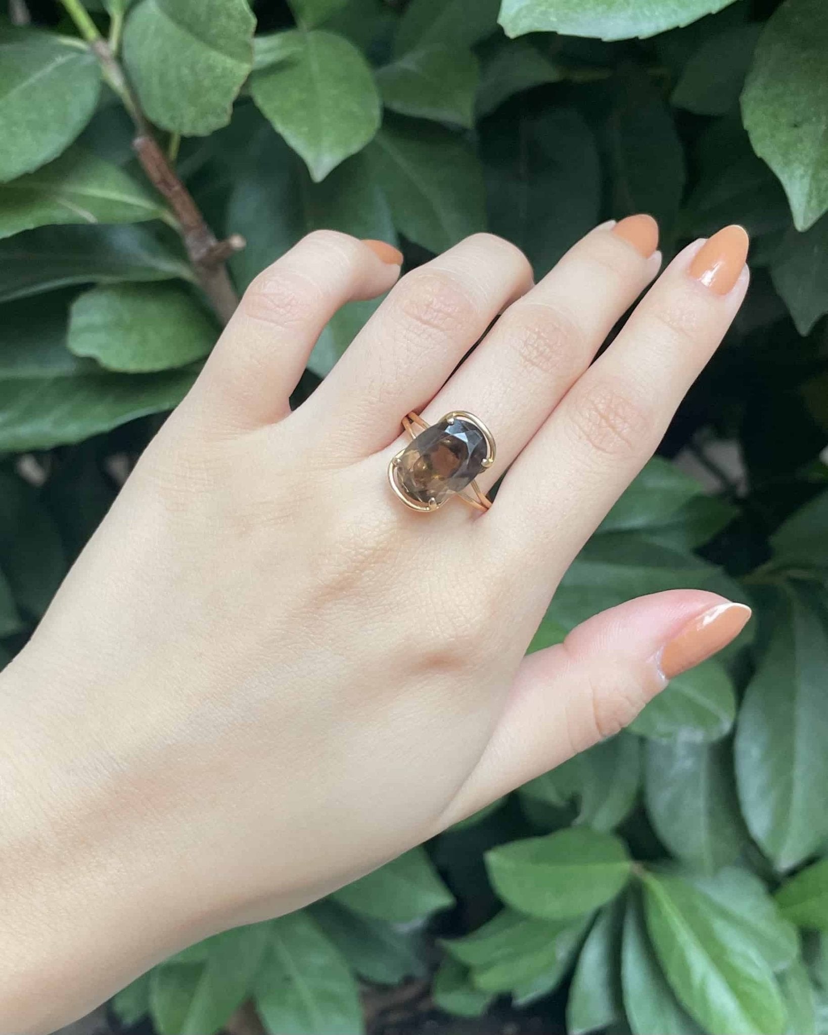 Bague Cocktail Quartz fumé 5.10 Carats "Anouk" - Elliade Paris