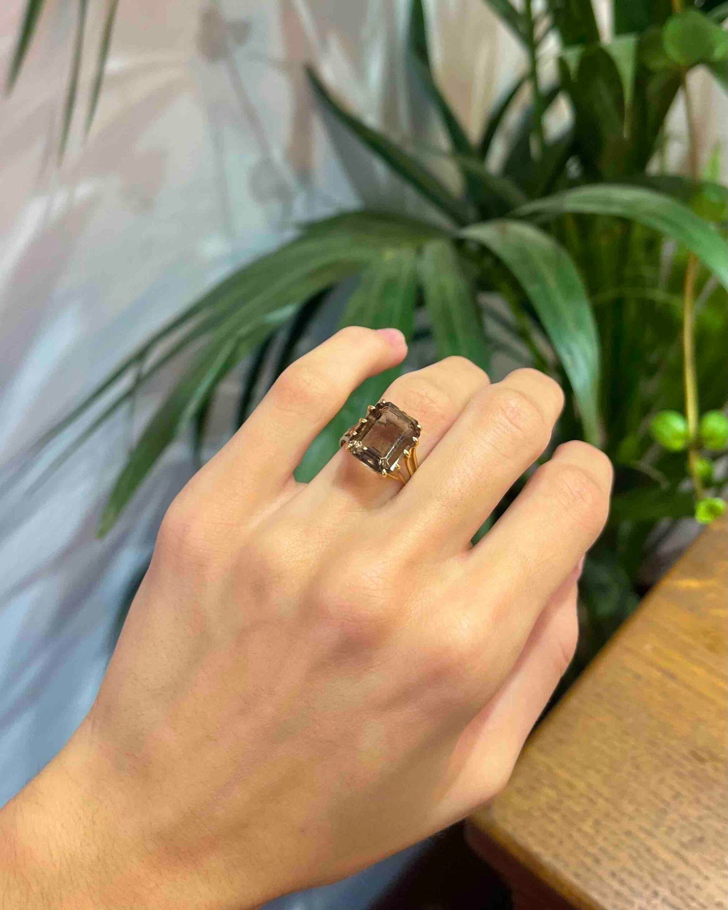 Bague Cocktail Quartz fumé 6.40 Carats &quot;Lorelai&quot;