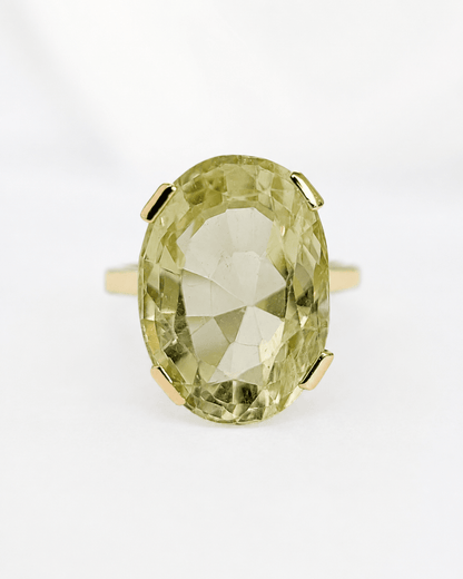 Bague Cocktail Quartz Lemon 12.24 carats 5,81g "Sandy" - Elliade Paris
