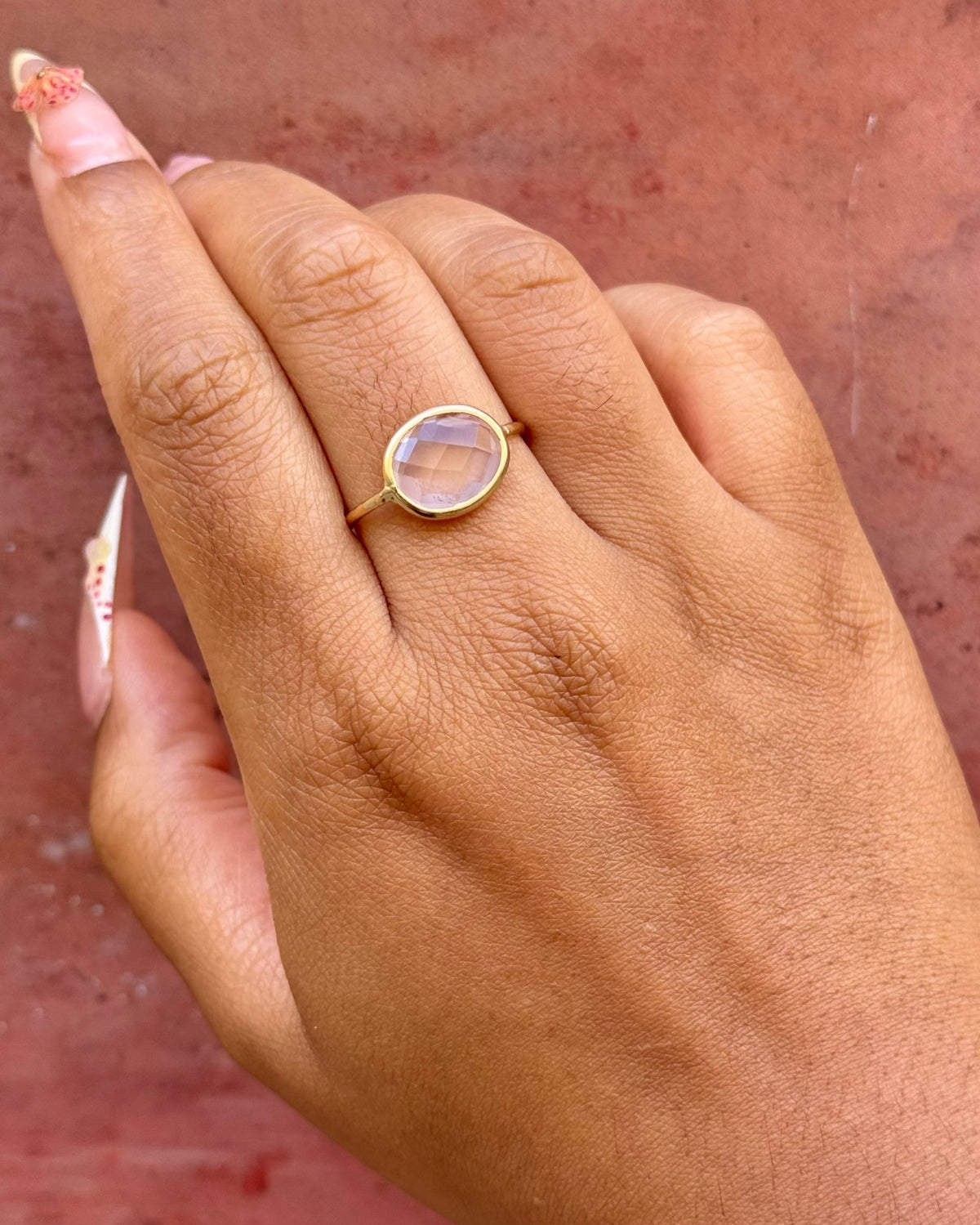 Bague Cocktail Quartz Rose 3.30 carats "Elsa" - Elliade Paris