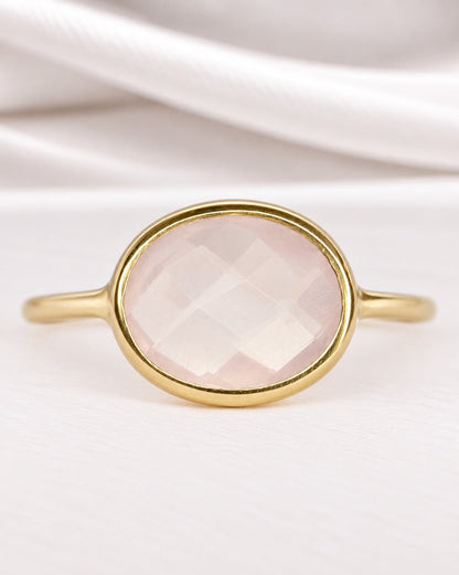 Bague Cocktail Quartz Rose 3.30 carats "Elsa" - Elliade Paris