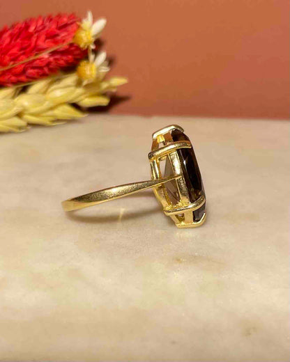 Smoky Quartz Cocktail Ring 6.50 Carats “Evelina”