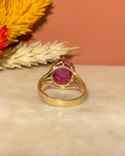 Bague Cocktail Rubis 3 carats &quot;Quinn&quot; - Elliade Paris