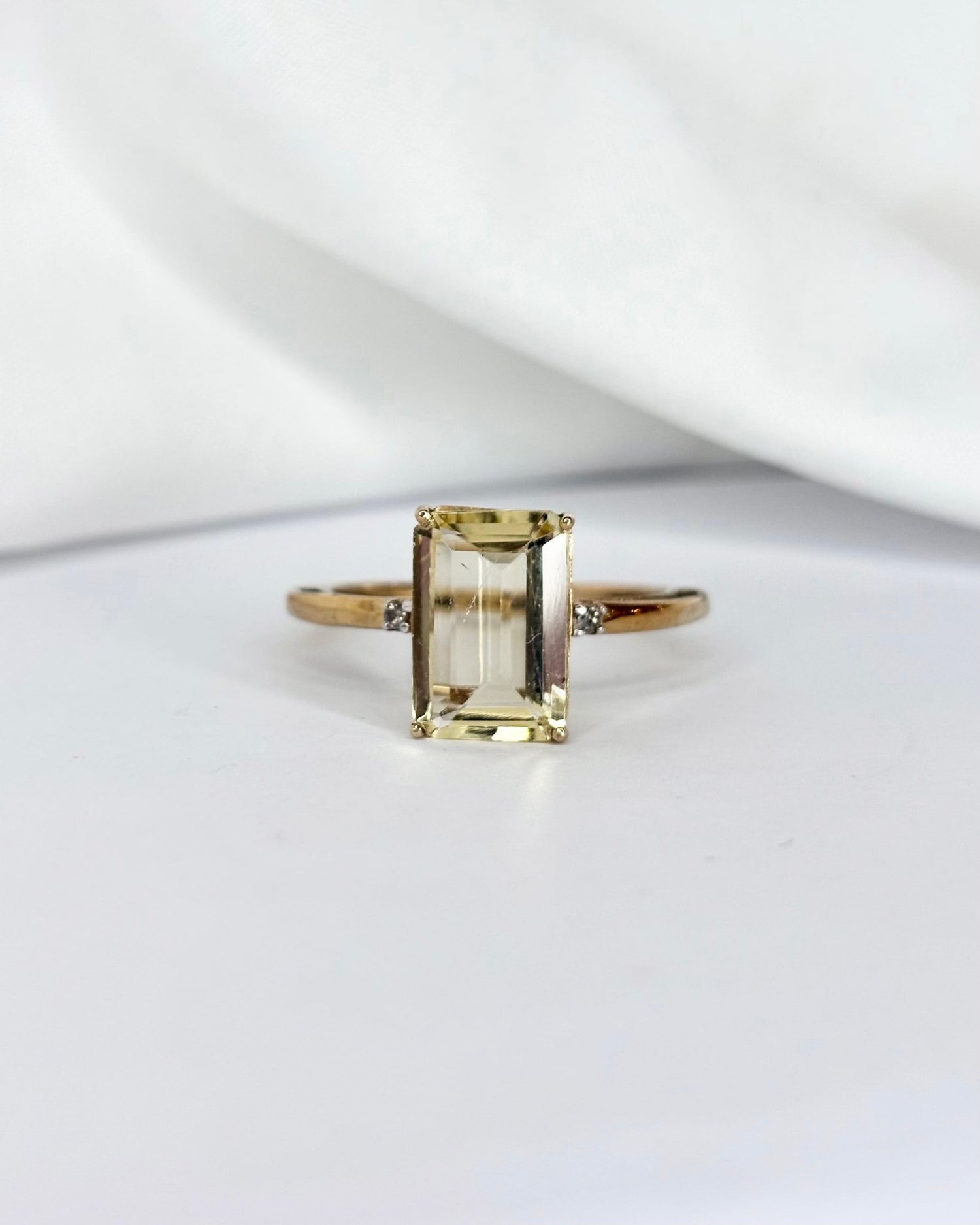 Bague Cocktail Scapolite 2.60 carats &amp; Diamants &quot;Léonie&quot; - Elliade Paris