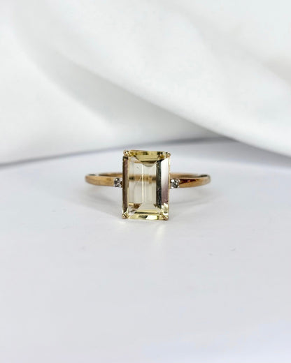 Bague Cocktail Scapolite 2.60 carats &amp; Diamants &quot;Léonie&quot; - Elliade Paris