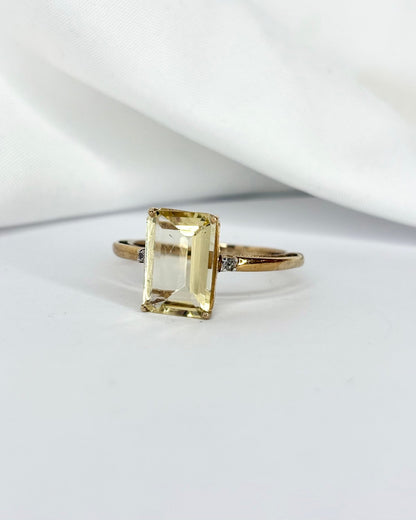 Bague Cocktail Scapolite 2.60 carats &amp; Diamants &quot;Léonie&quot; - Elliade Paris