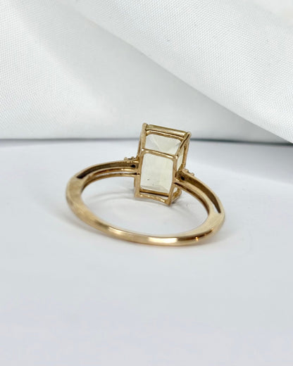 Bague Cocktail Scapolite 2.60 carats &amp; Diamants &quot;Léonie&quot; - Elliade Paris