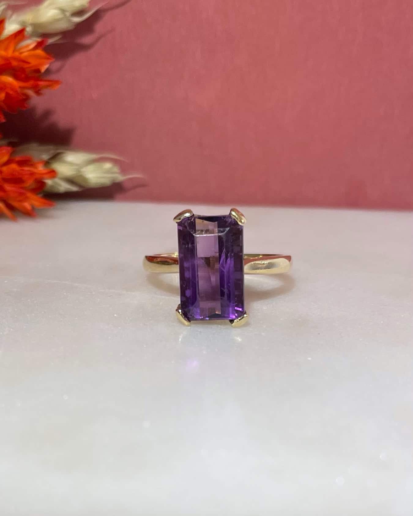 Bague Solitaire Cocktail Améthyste 3.30 carats "Amely"