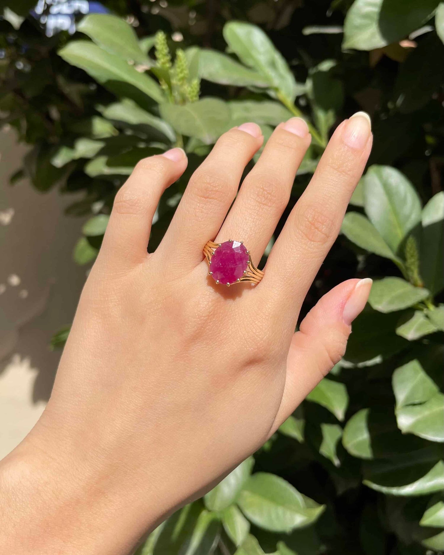 Bague Cocktail Rubis 3 carats &quot;Quinn&quot;