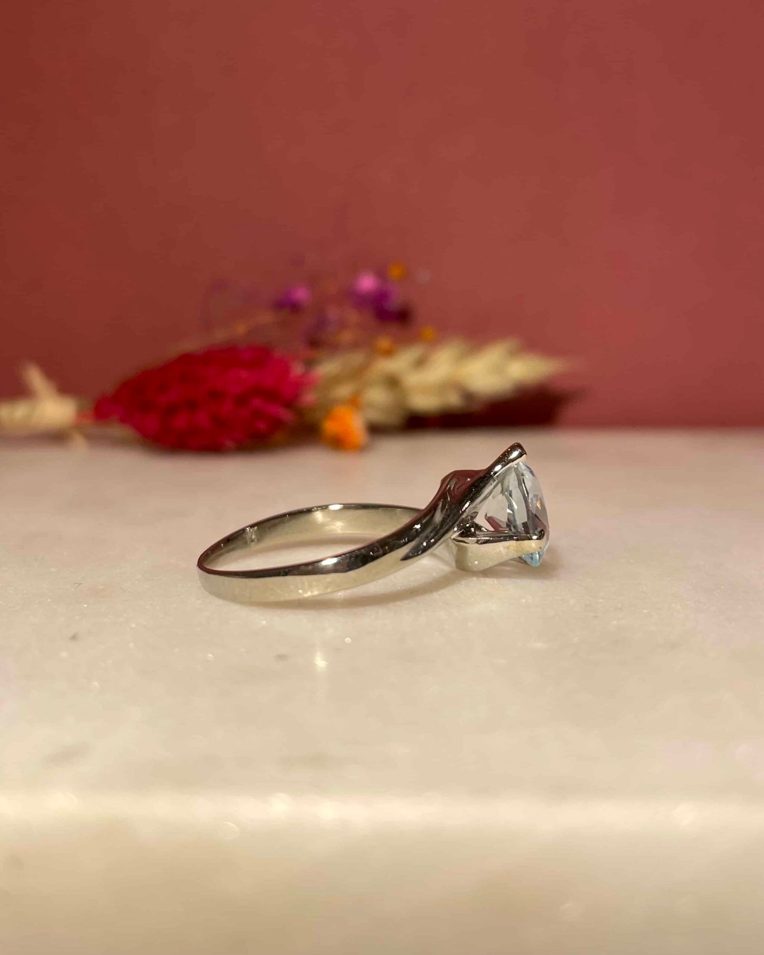 1.30 carat Aquamarine Solitaire Ring &quot;Samantha&quot;
