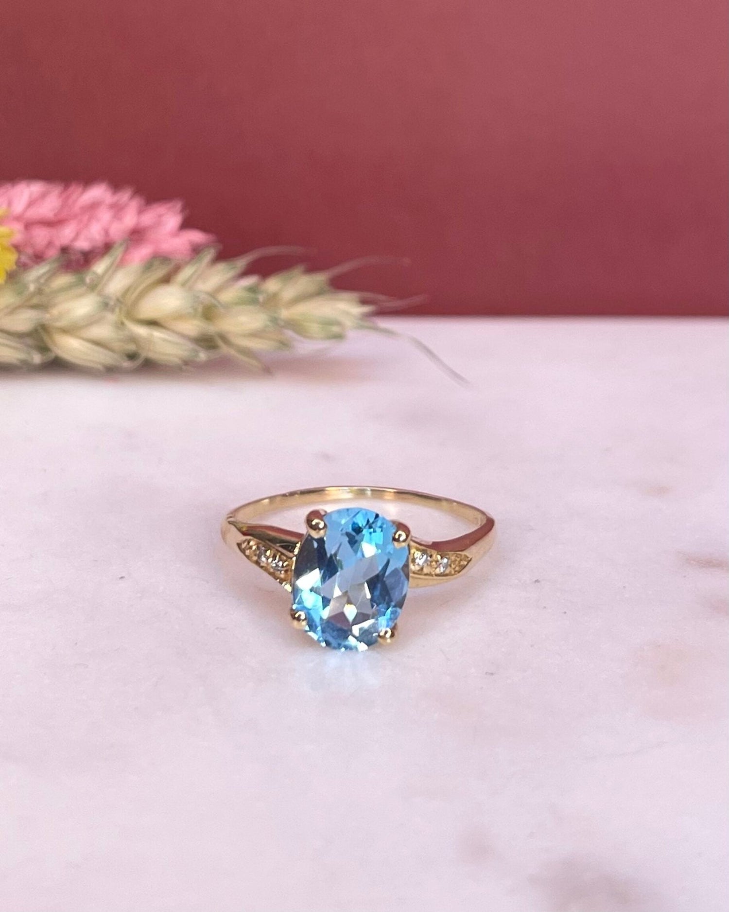 Bague Cocktail Topaze 2.60 carats &amp; Diamants &quot;Aristide&quot; - Elliade Paris