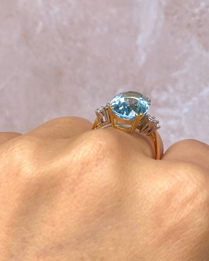 Bague Cocktail Topaze 7.10 carats &amp; Diamants "Salomé" - Elliade Paris