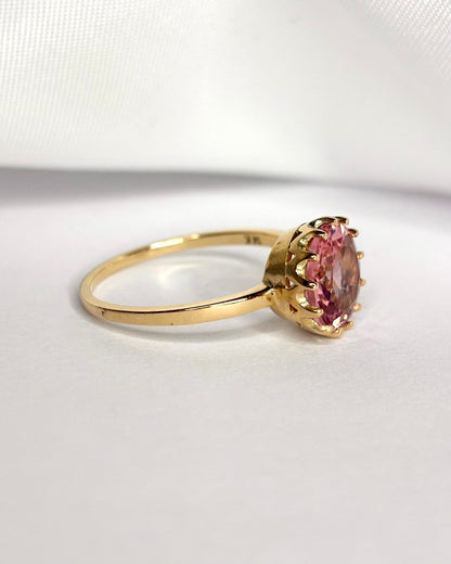Bague Cocktail Tourmaline Rose 2 carats "Romy" - Elliade Paris