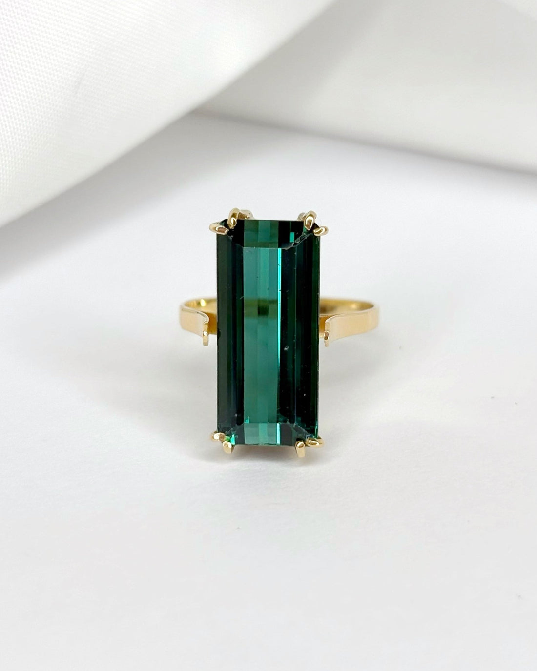 Bague Cocktail Tourmaline Verte 8 carats &quot;Monia&quot; - Elliade Paris