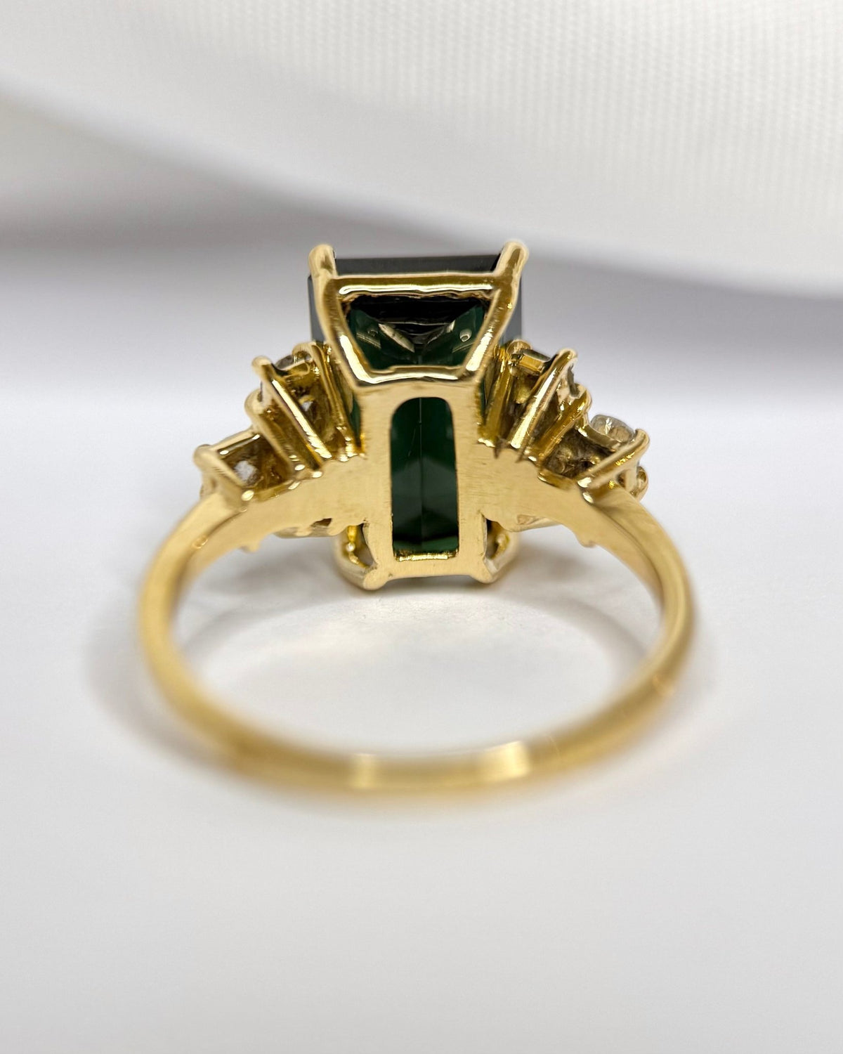 Bague Cocktail Trilogie Tourmaline 4.20 carats &amp; Diamants 0.54 carat "Linda" - Elliade Paris