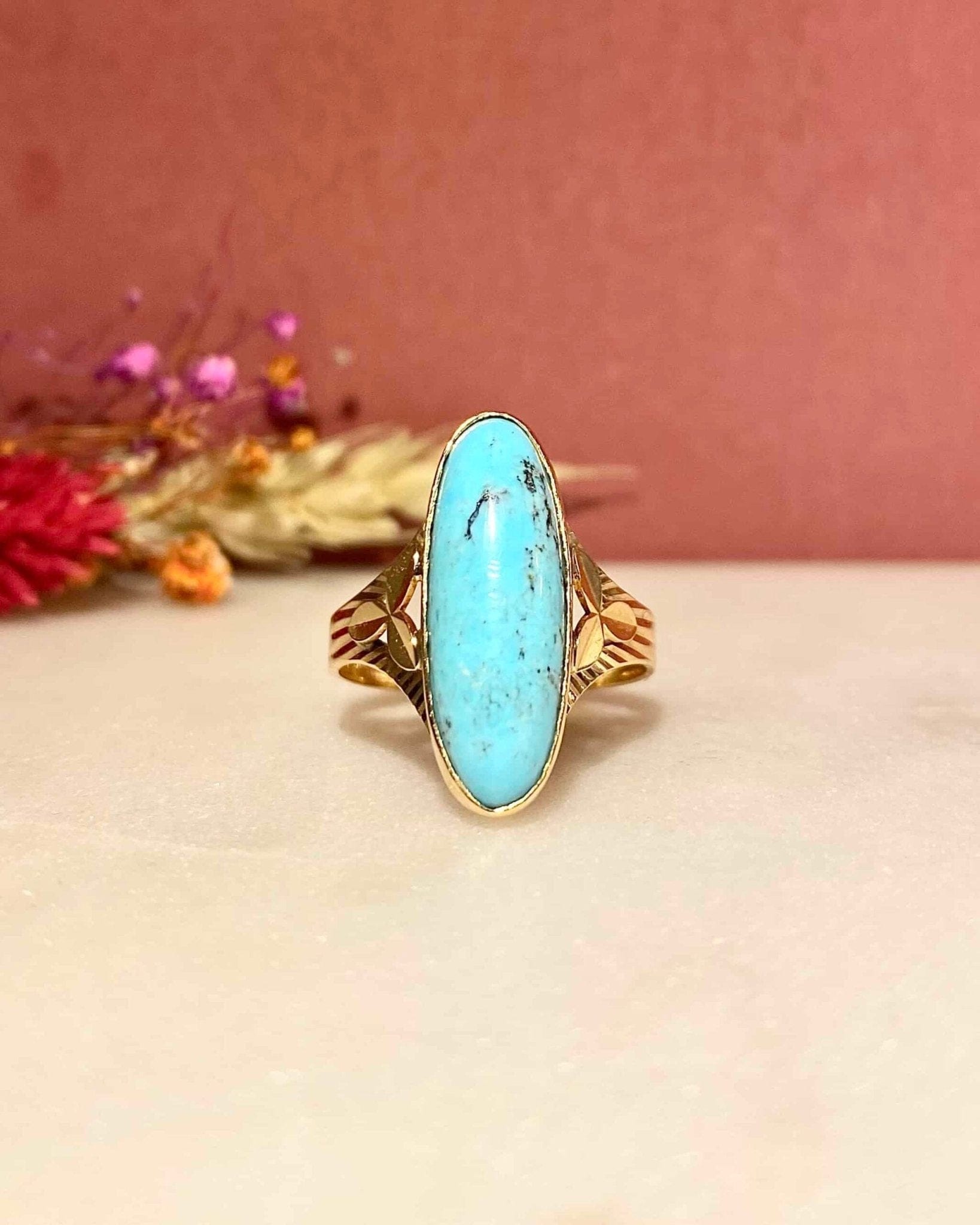 Bague Cocktail Turquoise 4.30 carats "Noor" - Elliade Paris
