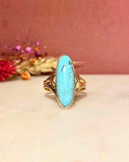 Bague Cocktail Turquoise 4.30 carats &quot;Noor&quot; - Elliade Paris