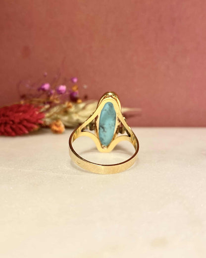 Bague Cocktail Turquoise 4.30 carats &quot;Noor&quot; - Elliade Paris