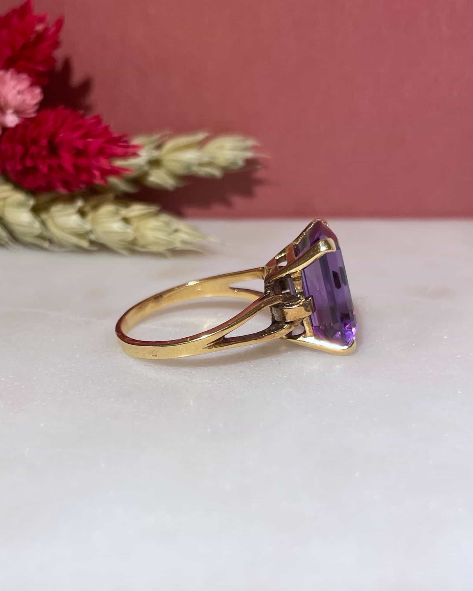 Anillo de cóctel "Paolina" de amatista de 6,10 quilates