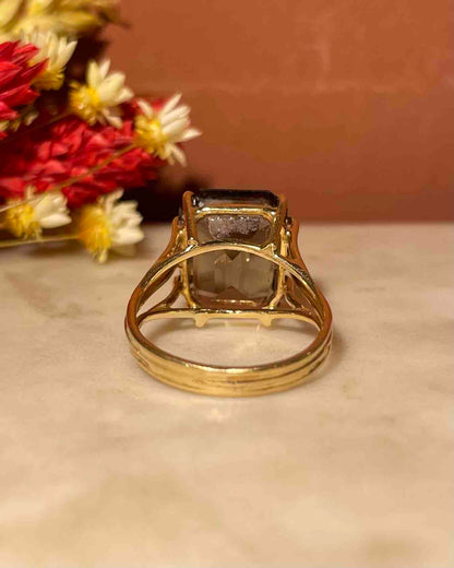 Bague Cocktail Quartz fumé 6.40 Carats &quot;Lorelai&quot;