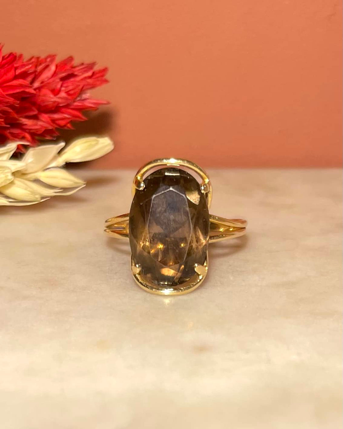 Bague Cocktail Quartz fumé 5.10 Carats "Anouk"