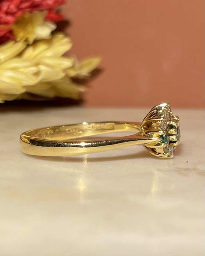 Bague Constellation Emeraudes &amp; Diamants &quot;Véra&quot; - Elliade Paris