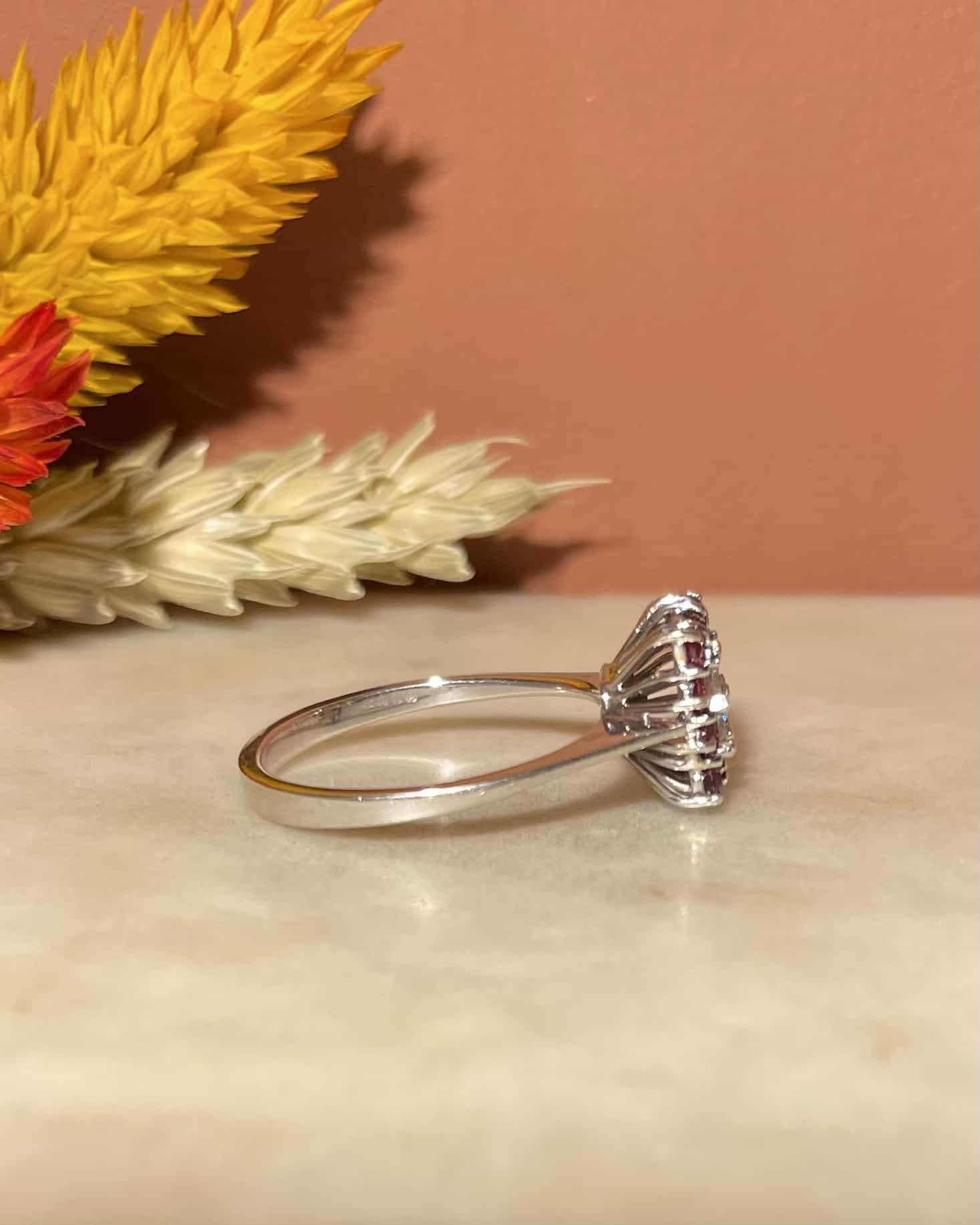Bague Damier Rubis &amp; Diamants "Briar" - Elliade Paris