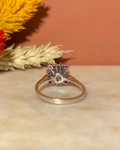 Bague Damier Rubis &amp; Diamants &quot;Briar&quot; - Elliade Paris