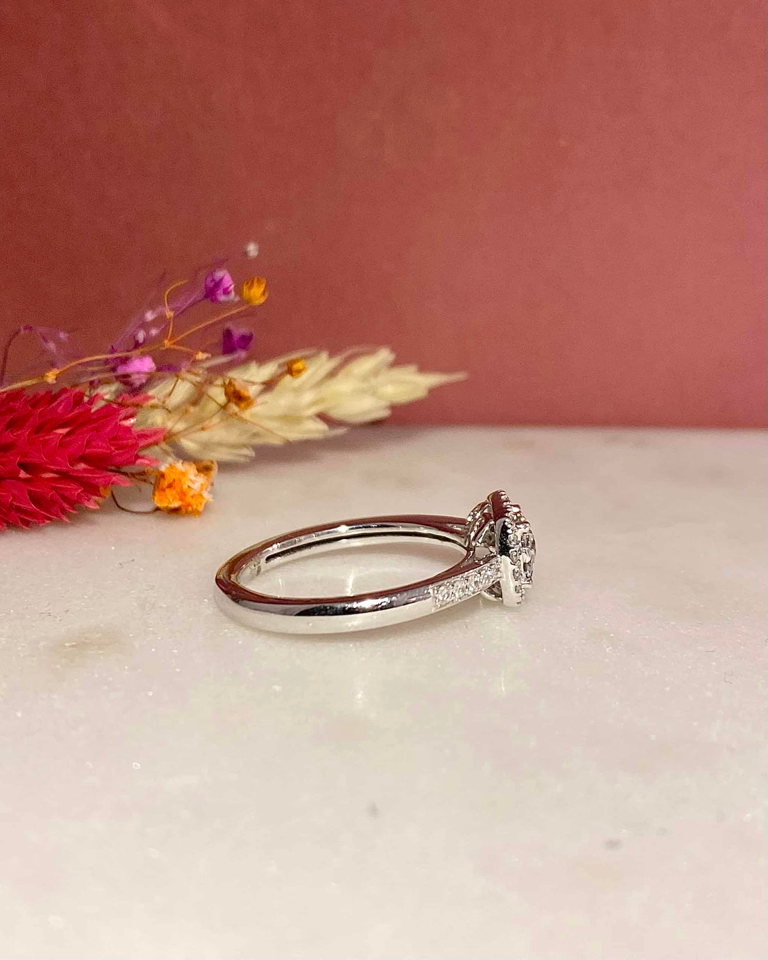 Bague Solitaire Vintage 39 Diamants &quot;Servane&quot;