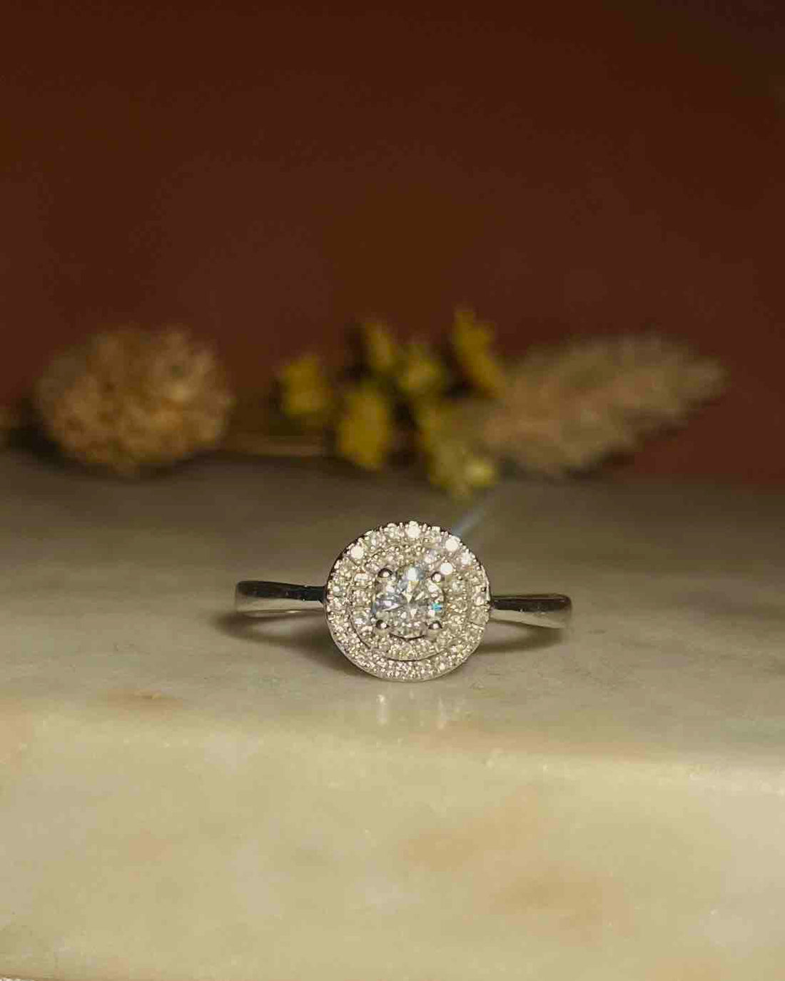 Bague style Art-déco 40 Diamants &quot;Miari&quot;
