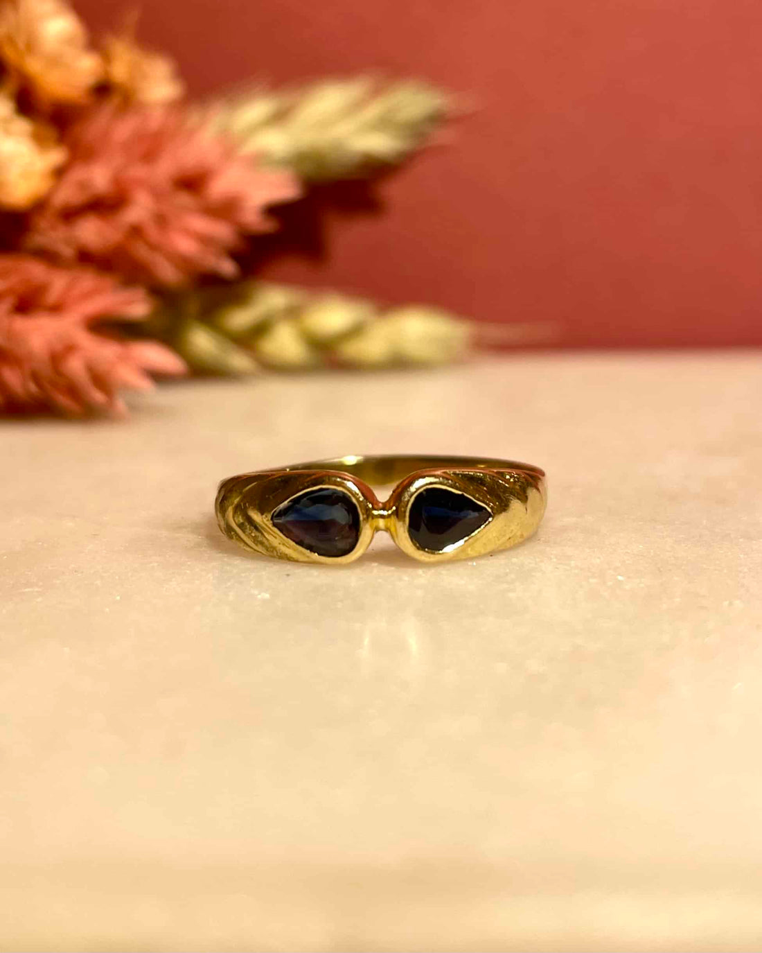 Bague Vintage Jonc Saphir &quot;Elina&quot;