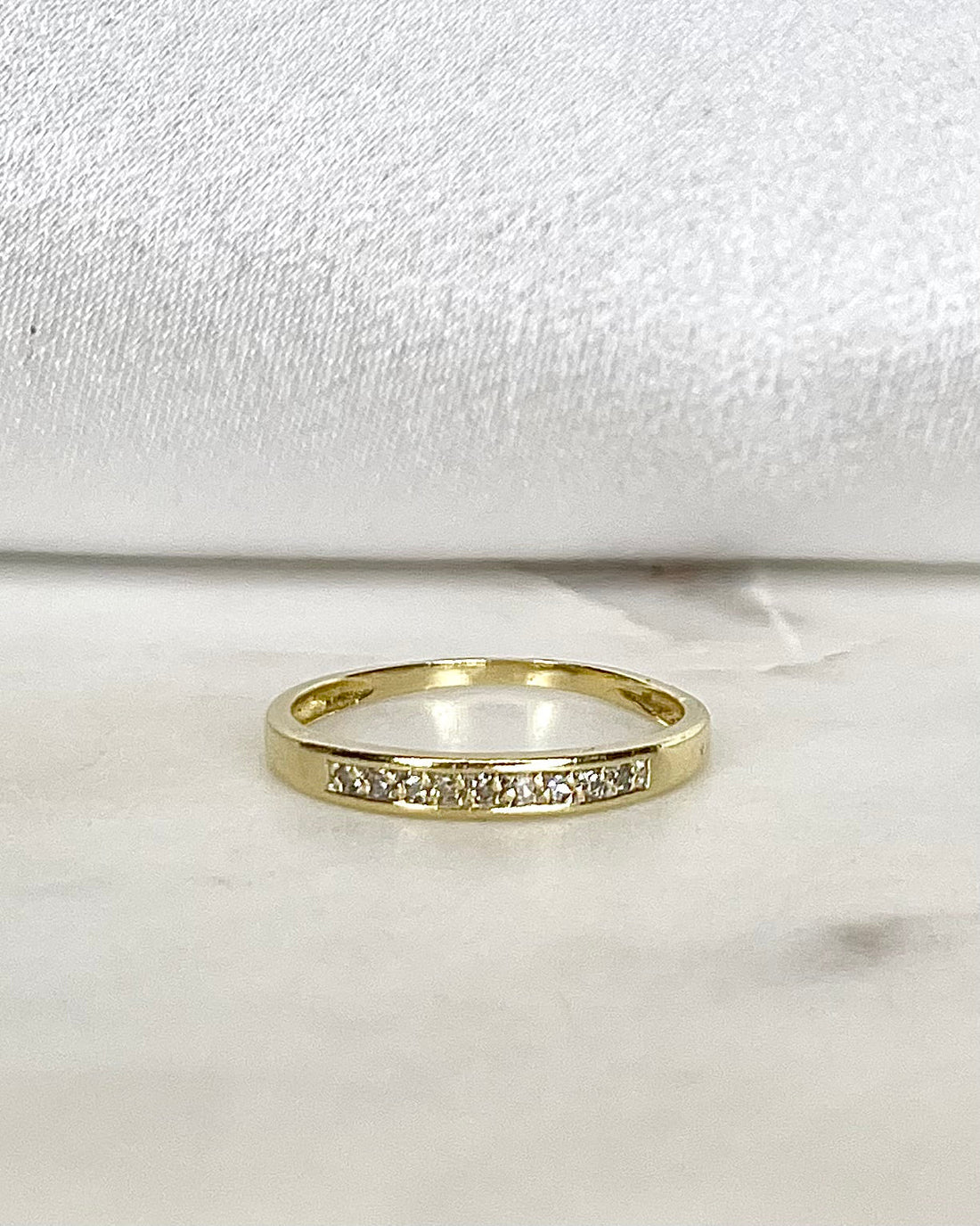 Bague Demi - Alliance Diamants 0.09 carat &quot;Audrey&quot; - Elliade Paris