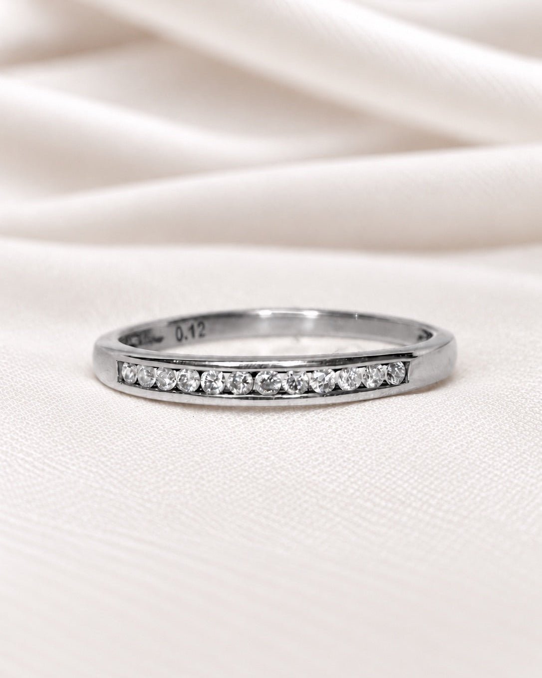 Bague Demi-Alliance Diamants 0.12 carat "Isalys" - Elliade Paris
