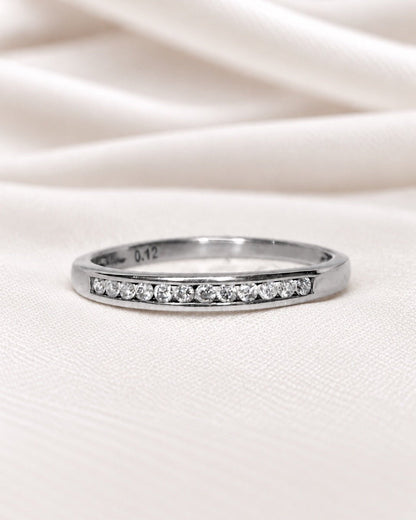 Bague Demi-Alliance Diamants 0.12 carat "Isalys" - Elliade Paris