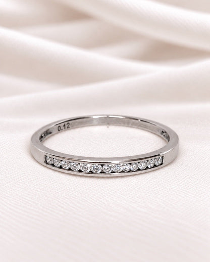Bague Demi-Alliance Diamants 0.12 carat "Isalys" - Elliade Paris