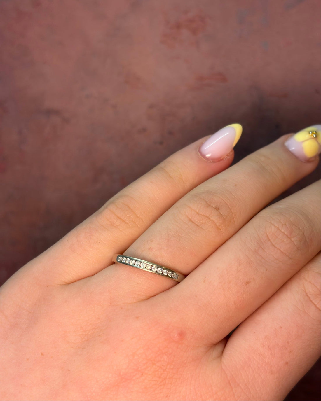 Bague Demi-Alliance Diamants 0.12 carat "Isalys" - Elliade Paris