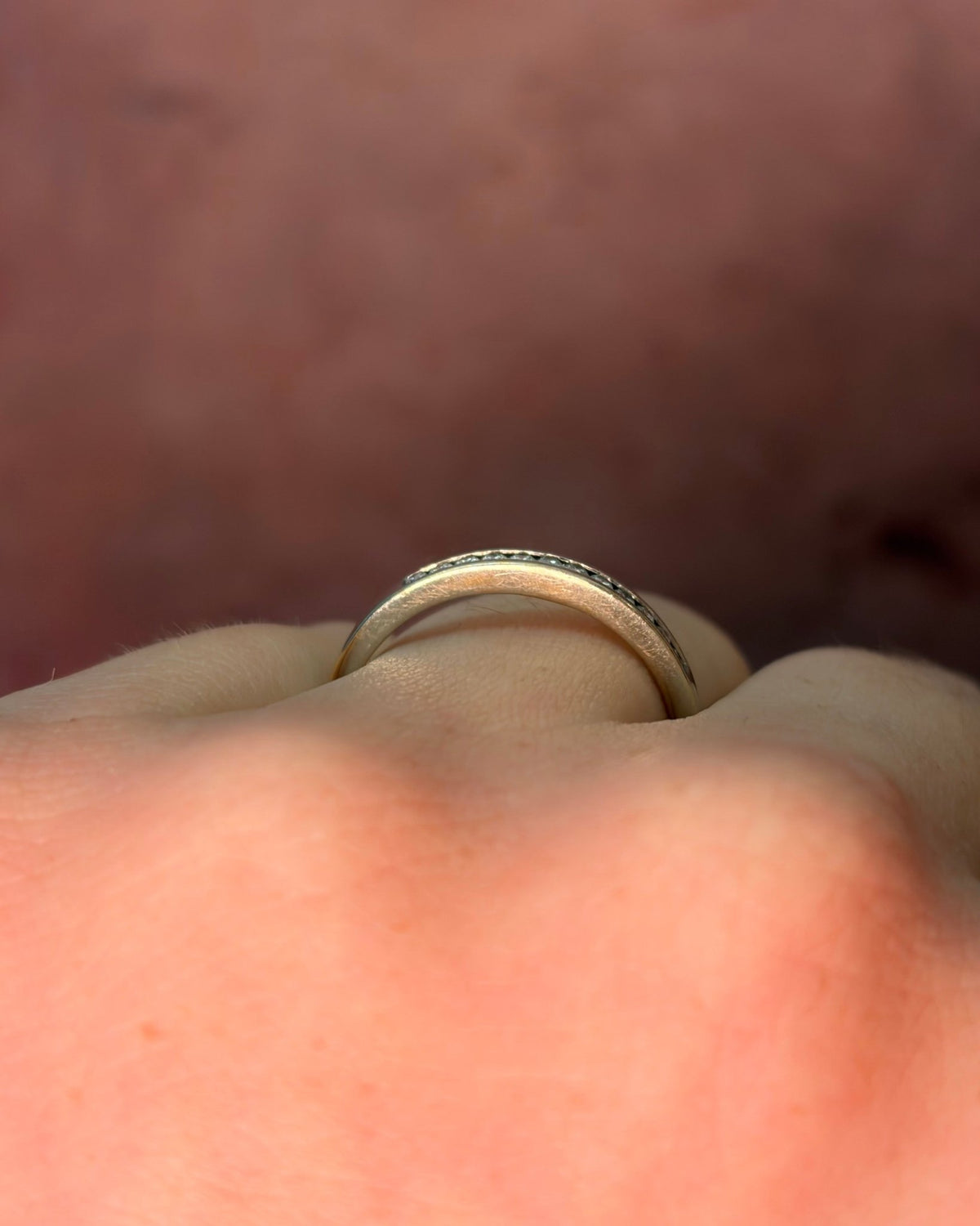 Bague Demi-Alliance Diamants 0.12 carat "Isalys" - Elliade Paris