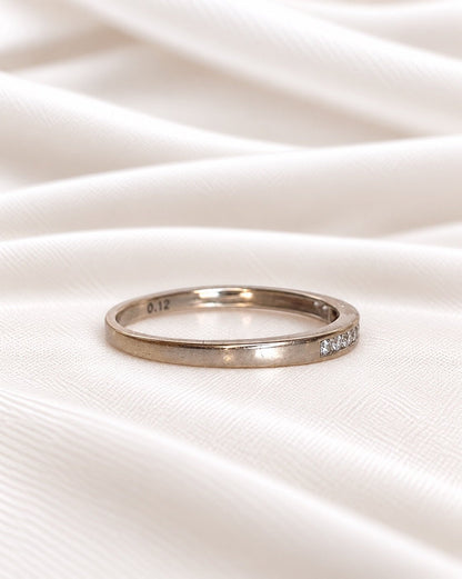 Bague Demi-Alliance Diamants 0.12 carat "Isalys" - Elliade Paris