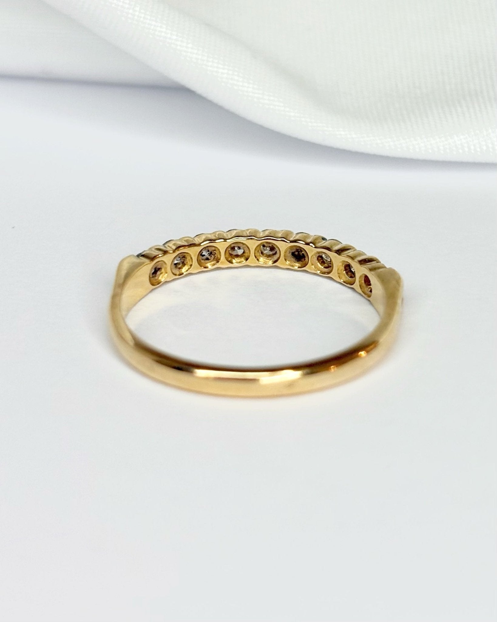 Bague Demi - Alliance Diamants 0.36 carat "Léonie" - Elliade Paris