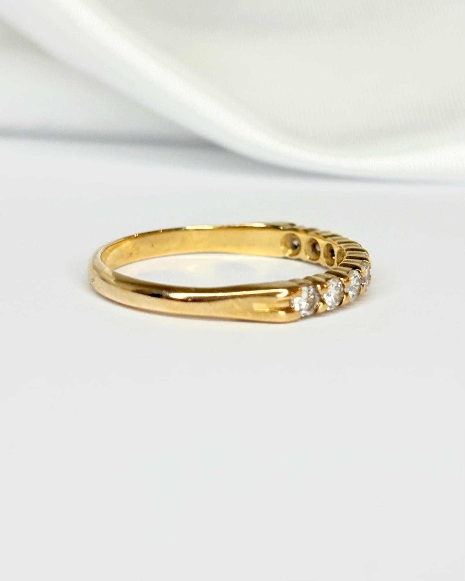 Bague Demi - Alliance Diamants 0.36 carat "Léonie" - Elliade Paris
