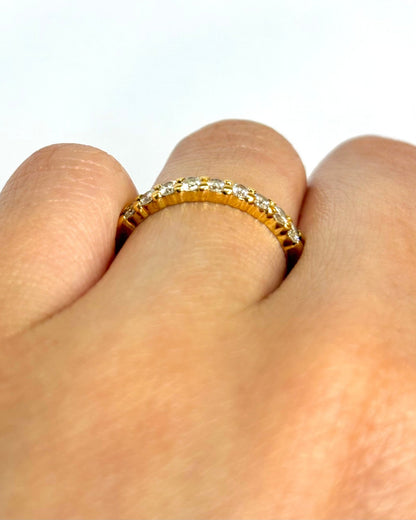 Bague Demi - Alliance Diamants 0.36 carat "Léonie" - Elliade Paris
