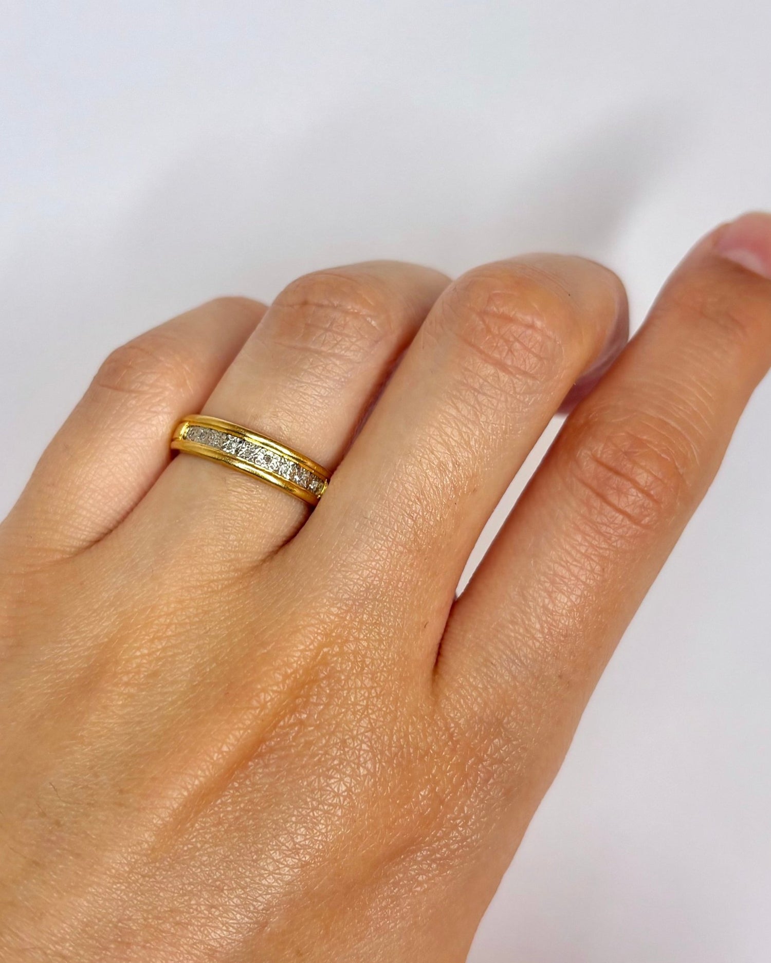 Bague Demi - Alliance Diamants &amp; Or 2,93g "Connie" - Elliade Paris