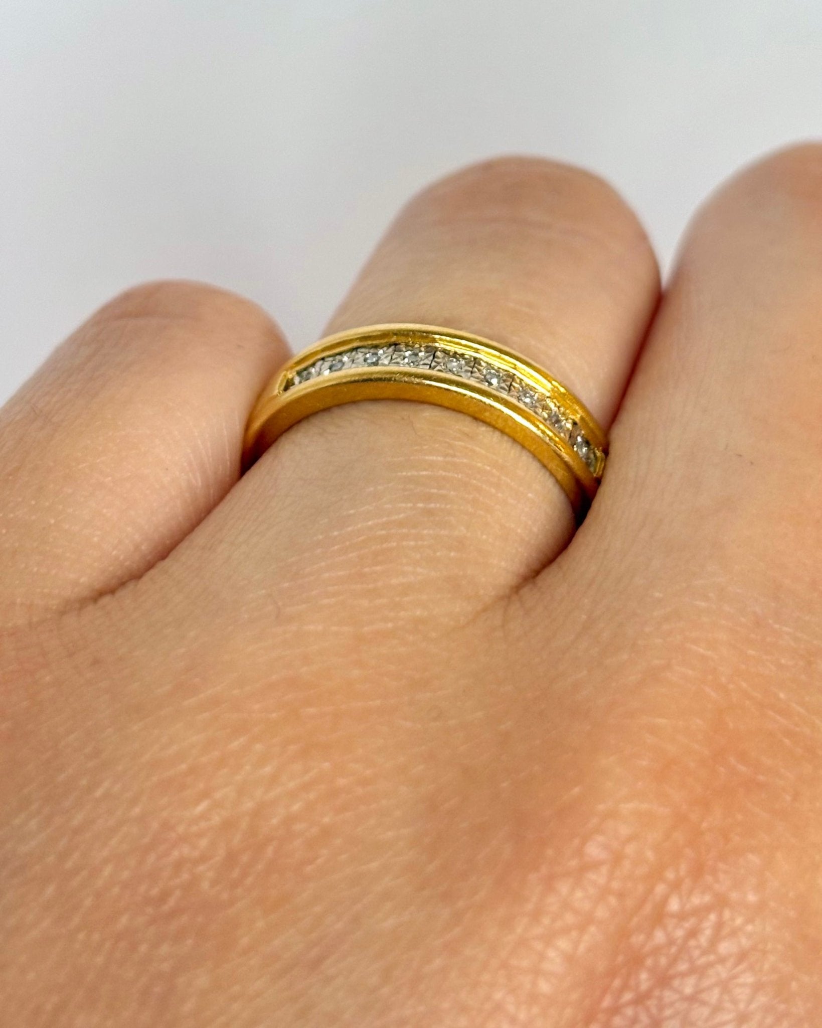 Bague Demi - Alliance Diamants &amp; Or 2,93g "Connie" - Elliade Paris