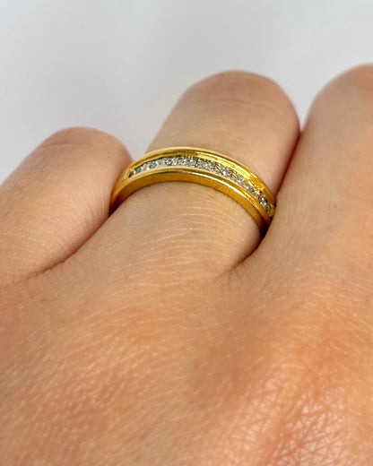 Bague Demi - Alliance Diamants &amp; Or 2,93g "Connie" - Elliade Paris