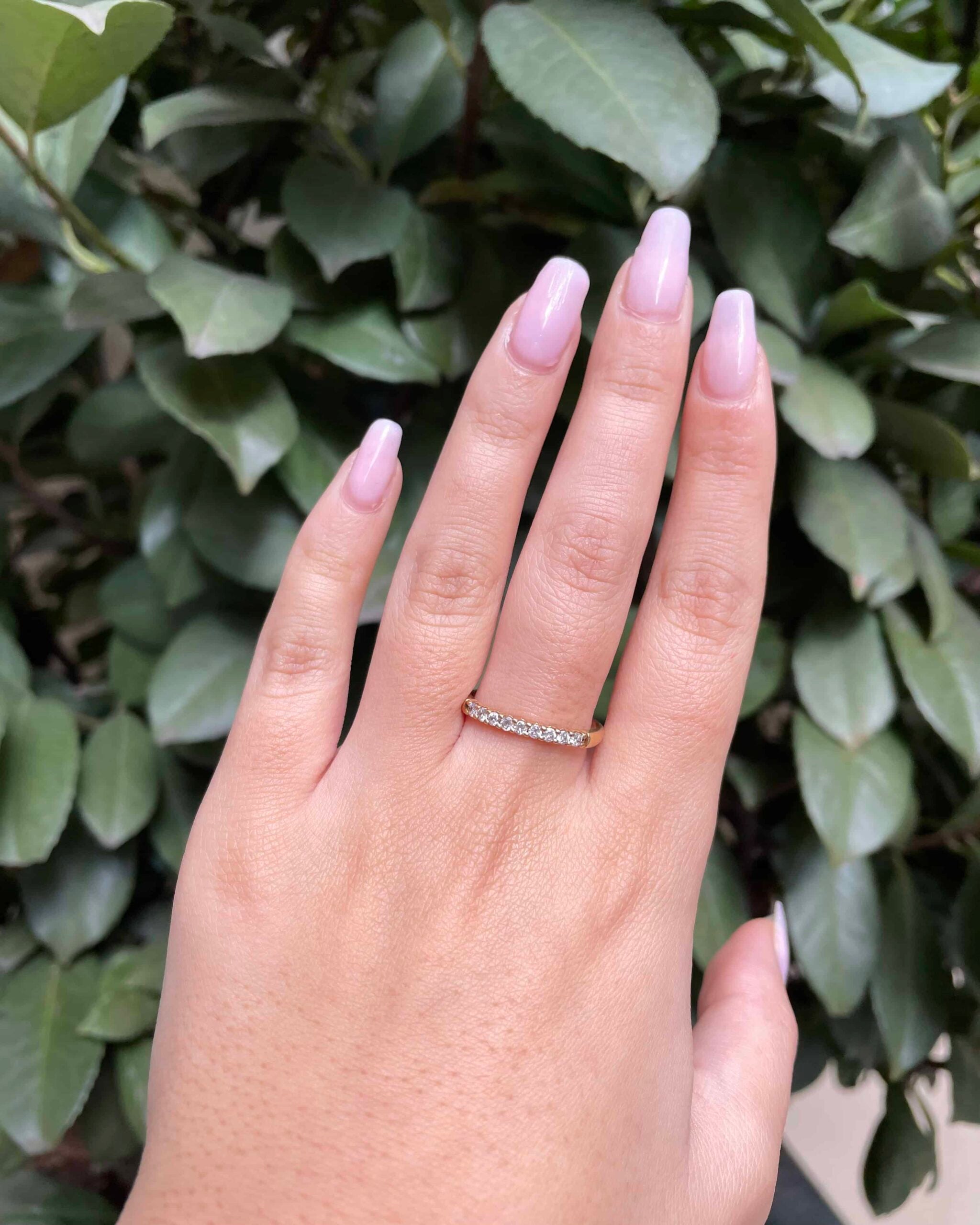 Demi Alliance Vintage 9 Diamants "Evelyn" - Elliade Paris