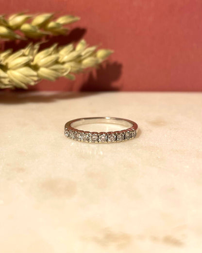 Demi-Alliance 10 Diamants 0.30 carat &quot;Murielle&quot;