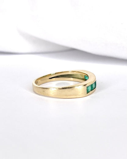 Bague Demi Alliance Émeraudes 0.36 carats "Coline" - Elliade Paris